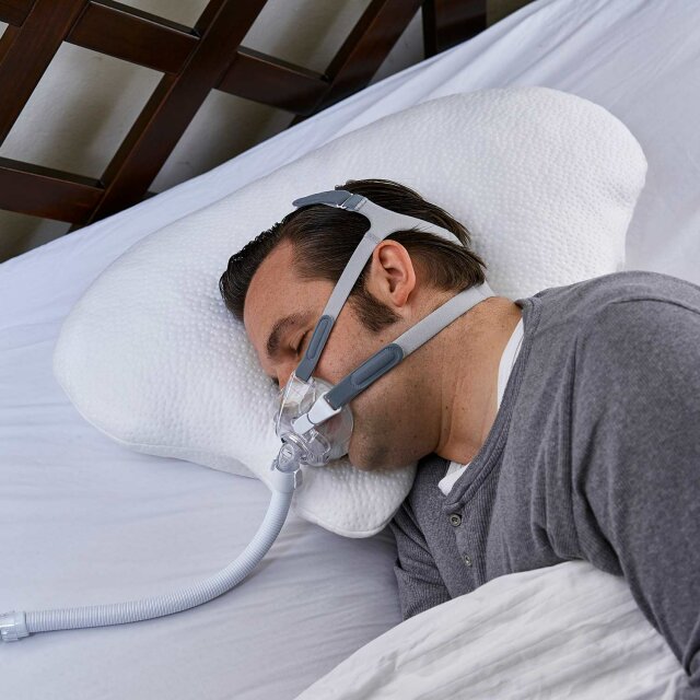 F&uuml;r die optimale Seitenlage! Spar-Set Nachtwaechter Schlafweste + Seitenschl&auml;fer/CPAP-Kissen LINA