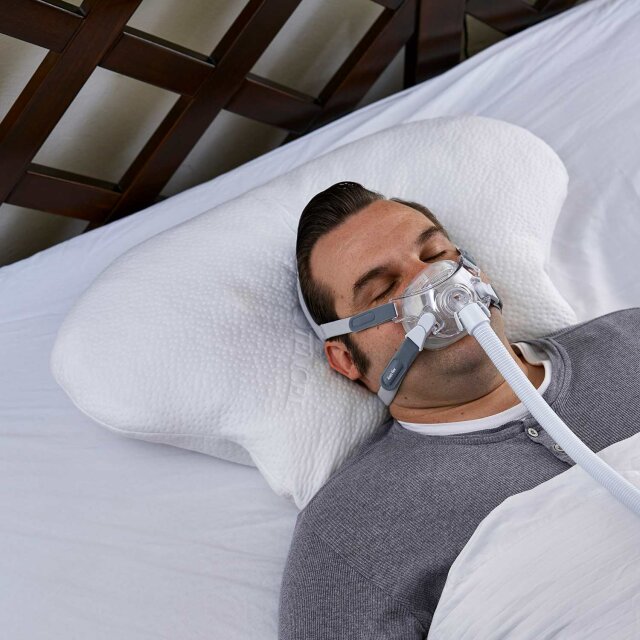 F&uuml;r die optimale Seitenlage! Spar-Set Nachtwaechter Schlafweste L/XL + Seitenschl&auml;fer/CPAP-Kissen LINA