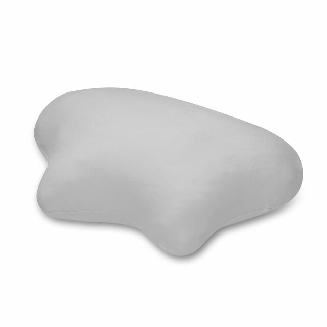 CPAP- und Seitenschl&auml;fer-Komfort Kissen LINA + 2x Bezug in grau