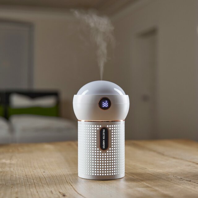 Naya - Diffusor mit Nachtlicht und Projektor-  weiss