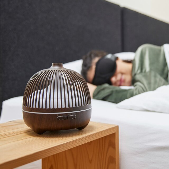 Sana - Top Aroma Diffusor mit Lichtwechsel - mit Holzdekoren