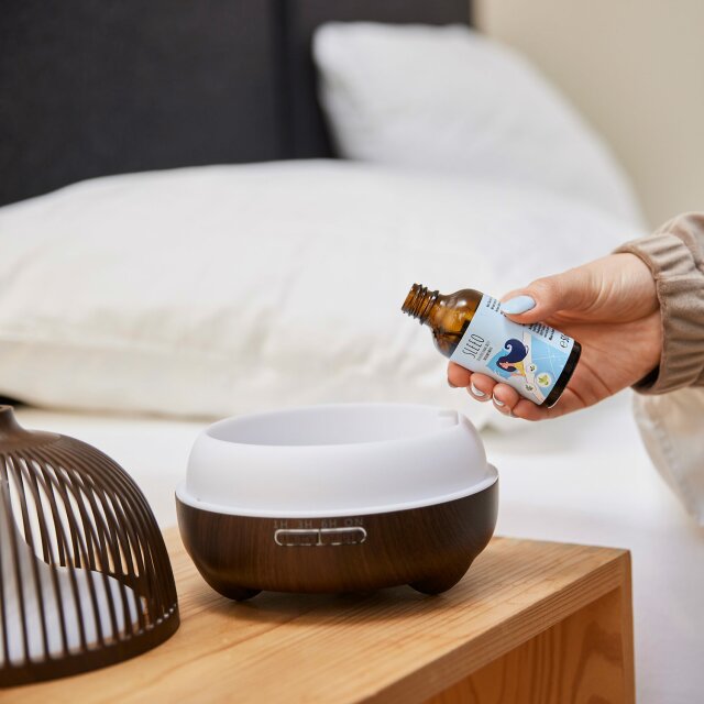 Sana - Top Aroma Diffusor mit Lichtwechsel - mit Holzdekoren