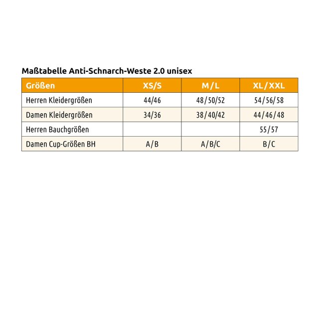 Nachtwaechter Anti-Schnarch Weste 2.0 XS/S + Luftpumpe